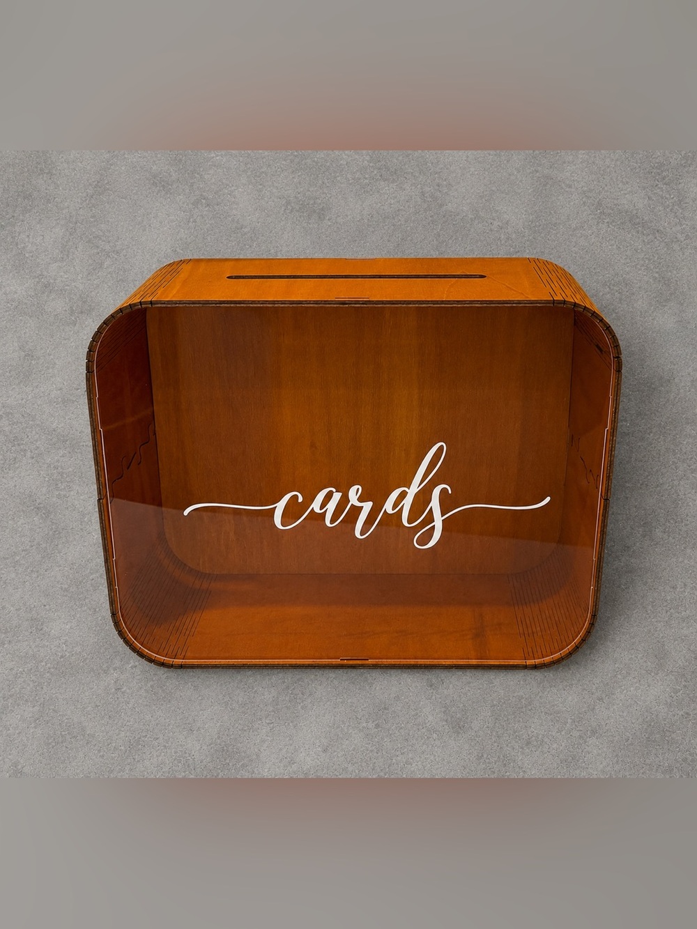 Heather & Willow Wooden Wedding Card Box with Slot